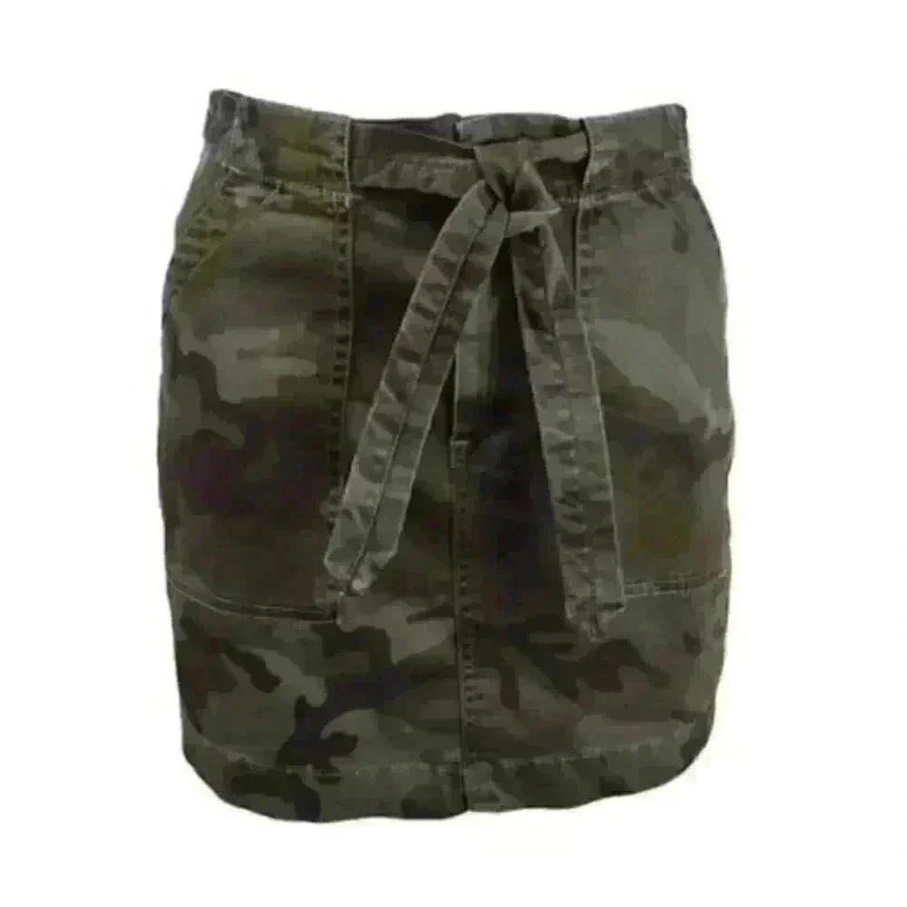 Sanctuary Y2K Emerson Cargo Camo Skirt Green Brown Tan Size 30 Medium Womens EUC